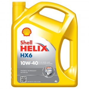 Моторное масло Shell Helix HX6 10W-40 (4 л)