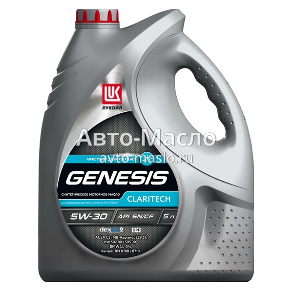 Моторное масло Лукойл Genesis Claritech 5W-30 (5 л) - Авто-